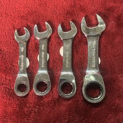 Blue power Stubby Ratchet End Wrench Set 4 Pc.  (12mm, 14mm, 15mm & 19mm) $60 Cash or E-pay RI Daily Deals Message for appt. https://offerup.com/redir