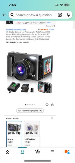 4k Digital Camera