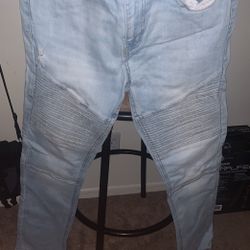 Skinny Tapper Biker Jeans 