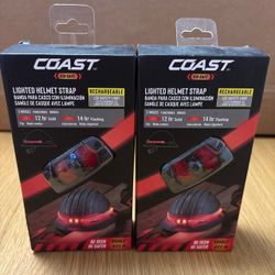 Coast Vis-Safe Rechargeable Lighted Helmet Strap – 2 Pack
