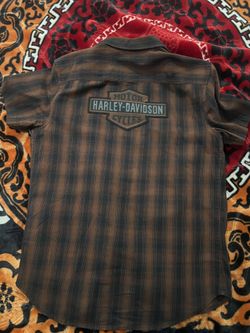 harley davidson button up shirt