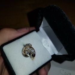 14 Karat Gold Diamond Ring