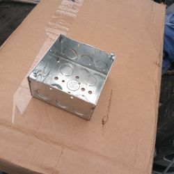 49) 4 Square Metal Electrical Boxes , J Box 