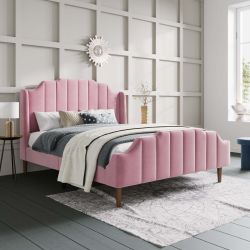 O671 $220  Upholstered Queen Size Bed Frame 