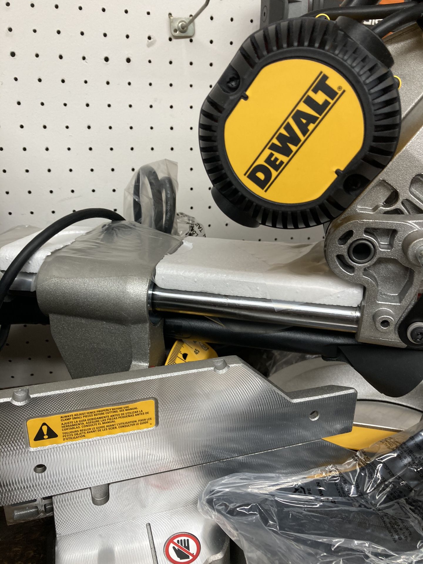DEWALT 15 Amp Corded 12 in. Double Bevel Sliding Compound Miter Saw, Blade Wrench & Material Clamp