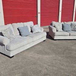 Oversized couch and loveseat