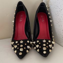 Black Studded Heels 