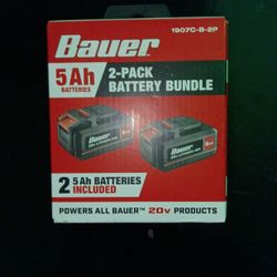 BAUER 2 PACK  5 Ah  BATTERIES 