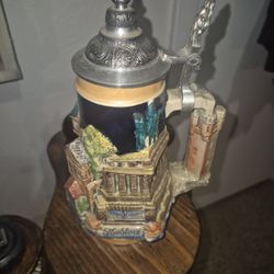 Vintage 3D German Beer Stein