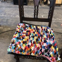 Baby Quilt 2 Sided 28x19 Hand Made 