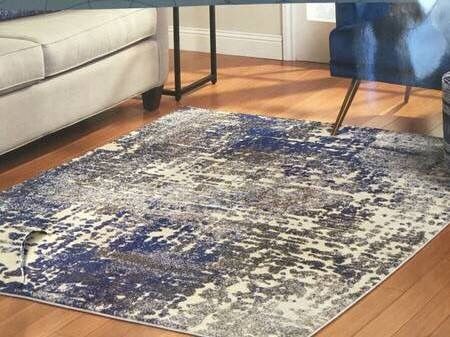NEW AREA RUG 5'3" by 7' Torino Rug Collection, SORRENTO BLUE