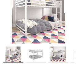 Full Over Full Bunk Bed White 