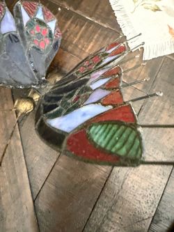 Stained Glass Butterfly Figurine