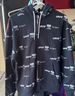 Levi’s Zip Up Hoodie / Sweatshirt - Men’s Medium - Black and White