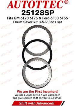 Fits GM 6T70 6T75 Ford 6F50 6F55 1st and 2nd Generation Drum Saver kit 3pcs set