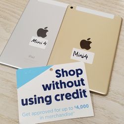 Apple IPad Mini 4 LTE - $1 DOWN TODAY, NO CREDIT NEEDED