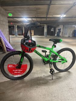 Brand new youth bike and helmet