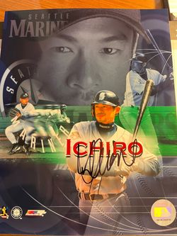Signed Ichiro Mariners Photo