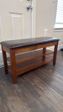 'ustak • Shoe Rack Bench Flip-Top Storage Walnut 31.5"