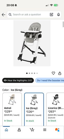 PEG Perego Siesta Highchair Recliner Baby Toddler