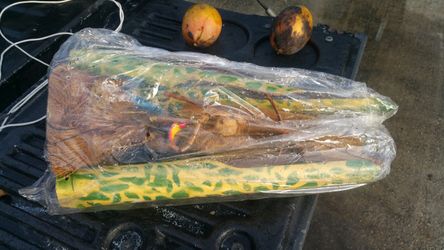 Wind chime made out of coconut and wood