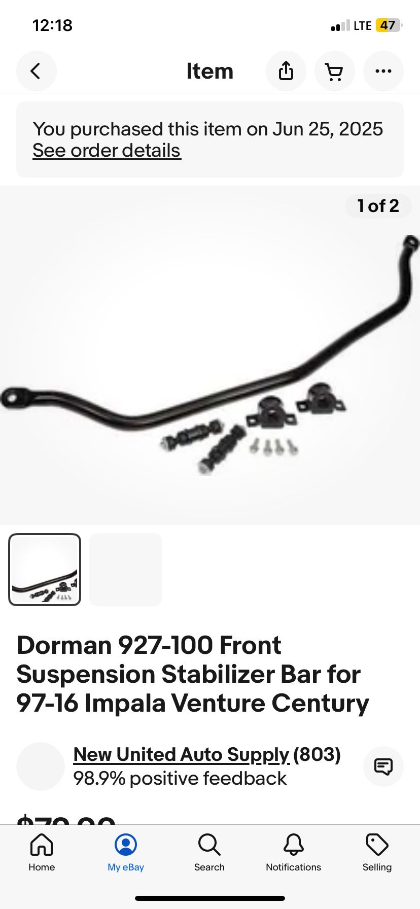 Stabilizer Bar For Impala