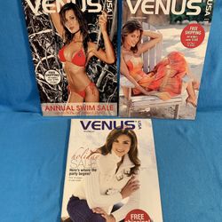 Lot of 3 vintage catalogs of fashion clothes and swimsuits Venus USA  