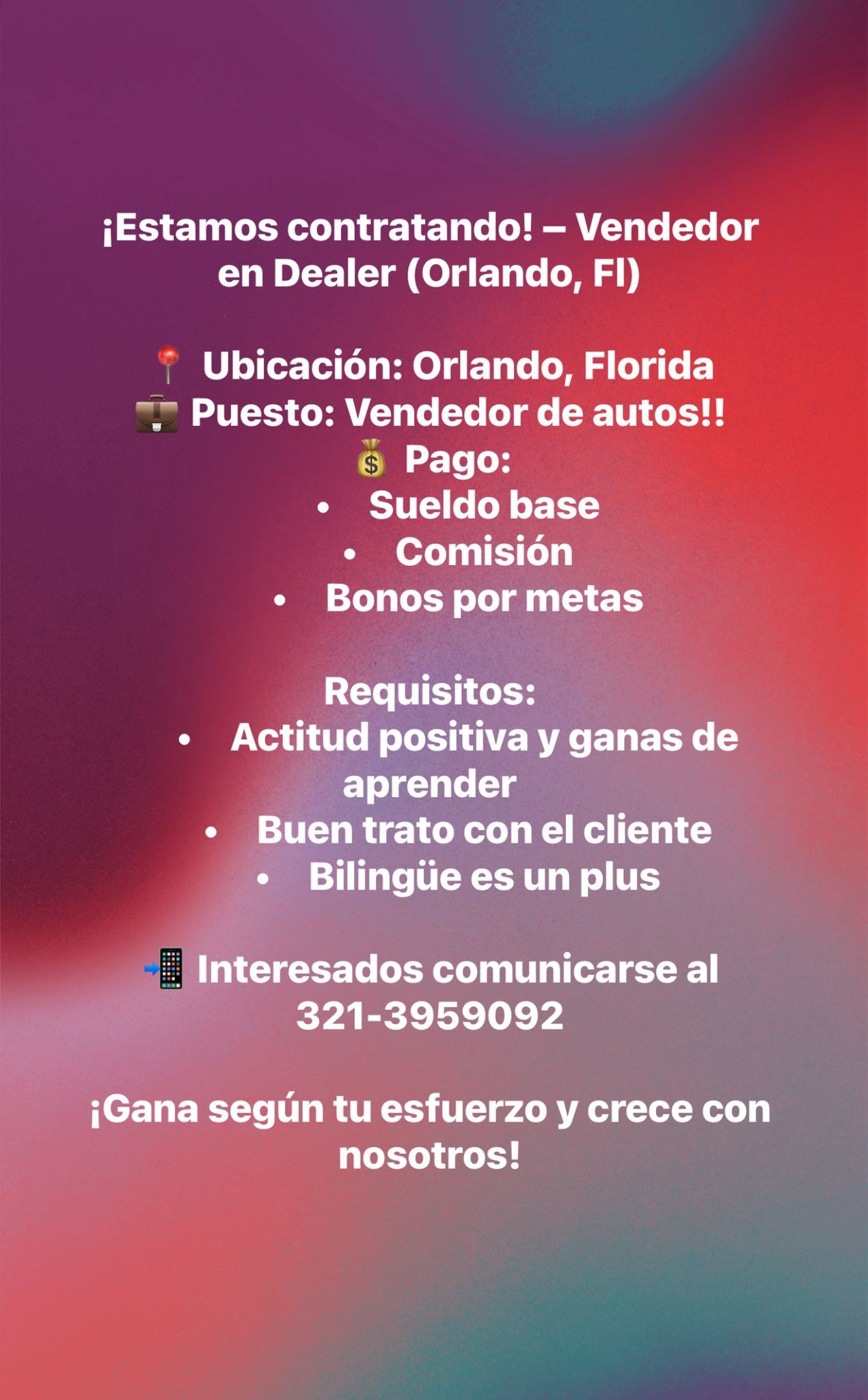 Gran Oportunidad De Empleo , Trabajo And Great Employment Opportunity, Work