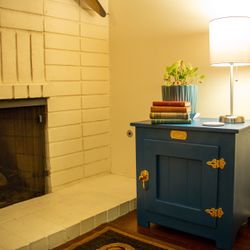 Beautiful Refurbished Vintage Style White Clad Ice Box