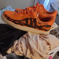 Orange Skeleton AF1