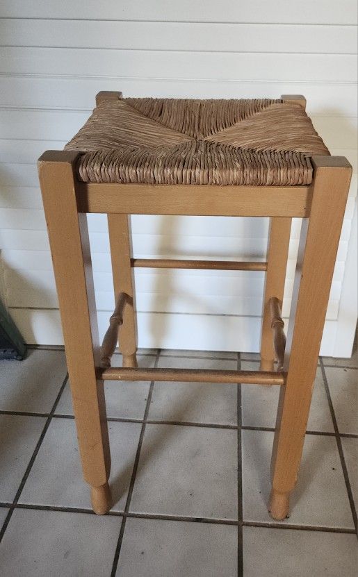 Wicker Top Stool