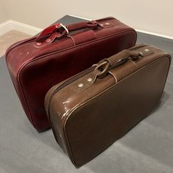 American Tourister Vintage Leather Suitcases