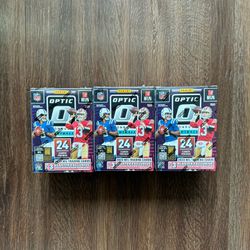 2023 Panini NFL Donruss Optics Football Trading Card Blaster Box x 3 