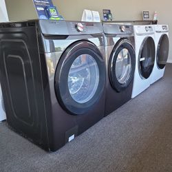 Washer and Dryer Set Front Load Black 