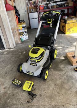 RYOBI 40V HP Brushless 21 in. Cordless Battery Walk Behind Multi-Blade Self-Propelled Mower - (1 ) 6.0 Ah Batteries & Charger