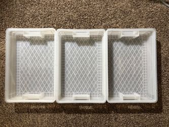 Sidio Crates x3, 1 Lid, Quarter Size, 3D-printed dividers