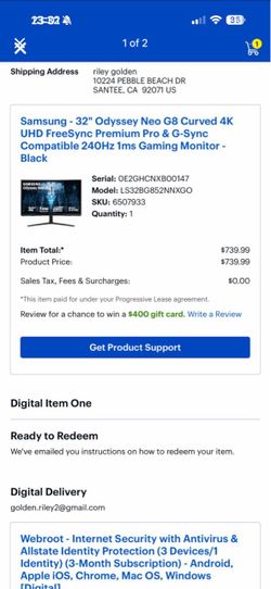 Samsung - 32" Odyssey Neo G8 Curved 4K