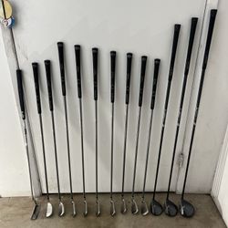 MEN'S LEFT HANDED COMPLETE CALLAWAY (PING) GRAPHITE GOLF SET-EXCELLENT