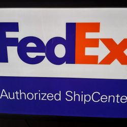 FedEx Authorized ShipCenter Lit Sign.