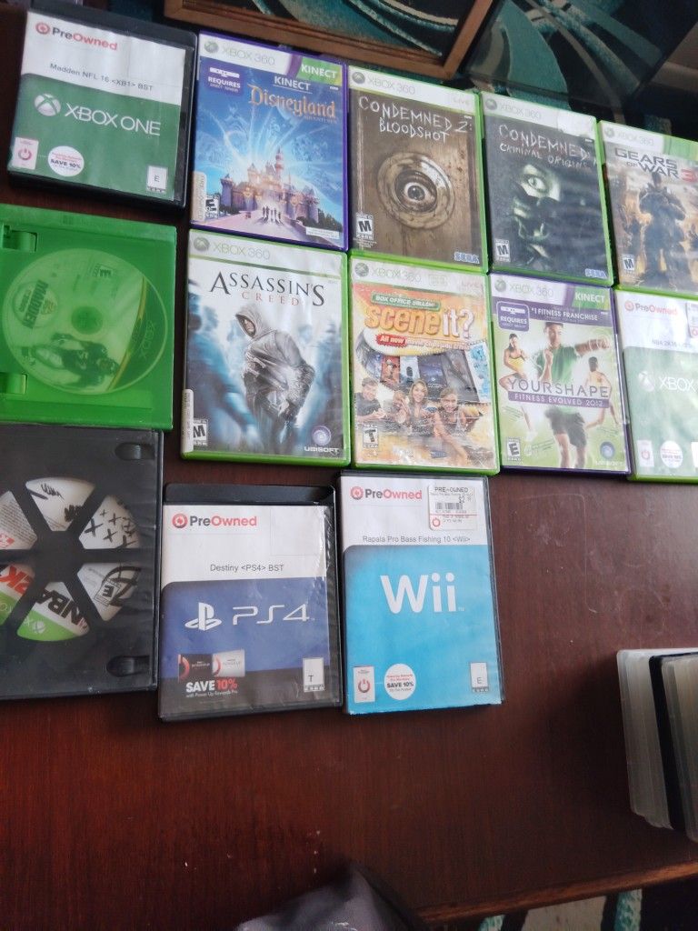 Xbox Live 360 Wii PS4 Games