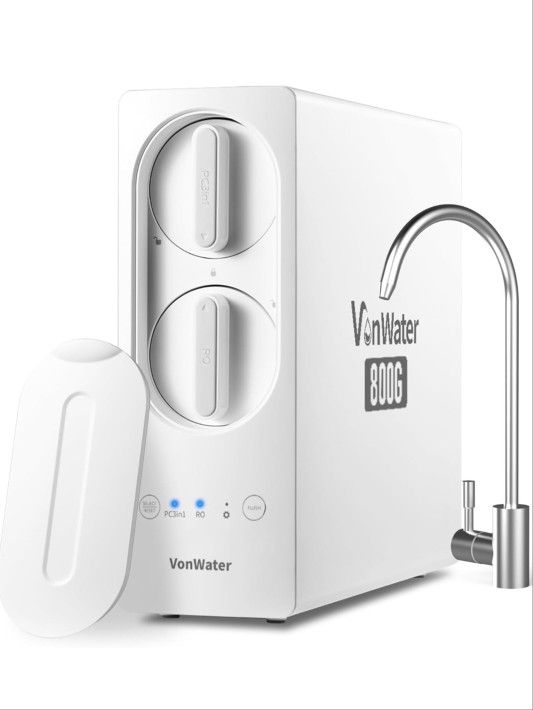 800GPD Tankless Reverse Osmosis System,7-Stage RO Water Filtration System, NSF/ANSI 372 Certified Under Sink Reverse Osmosis Water Filter, FCC Listed,