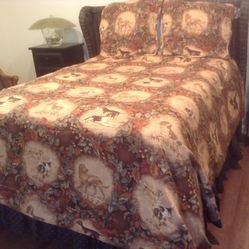 Queen,king Coverlett Bedding And Draperies Custom New 