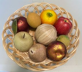 VINTAGE FAUX FRUIT BASKET