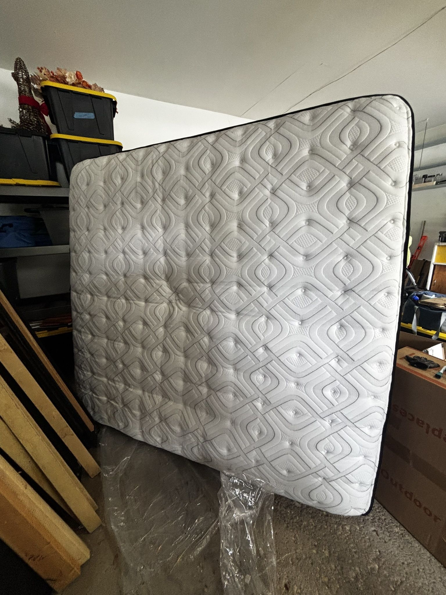 King Size Mattress, Box Springs, and Bed Frame With Headboard