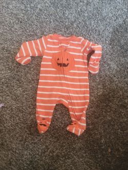 Newborn pumpkin pjs