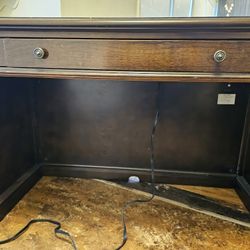 Computer desk with keyboard drawer.