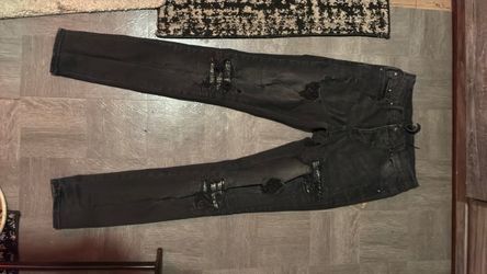 Black amiri jeans mx1