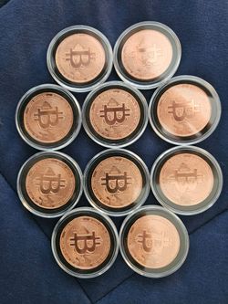 Copper Rounds - Bitcoin, Doge and Walking Liberty