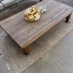Wooden  Outside Coffee Table / Outside Rug 