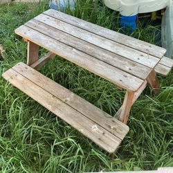A Little Bench With 2 Sides Seating, In Good Condition For Children 